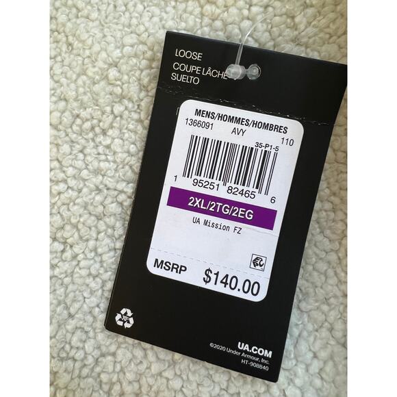 Under Armour Men Mission Boucle Swacket White/Blk 1366091-110 Size 2XL NWT - Picture 4 of 16